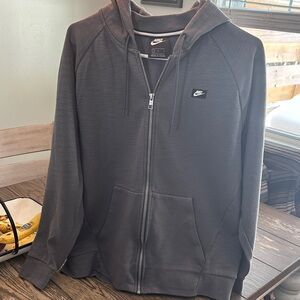 Nike Men's Charcoal Zip-Up Hoodie